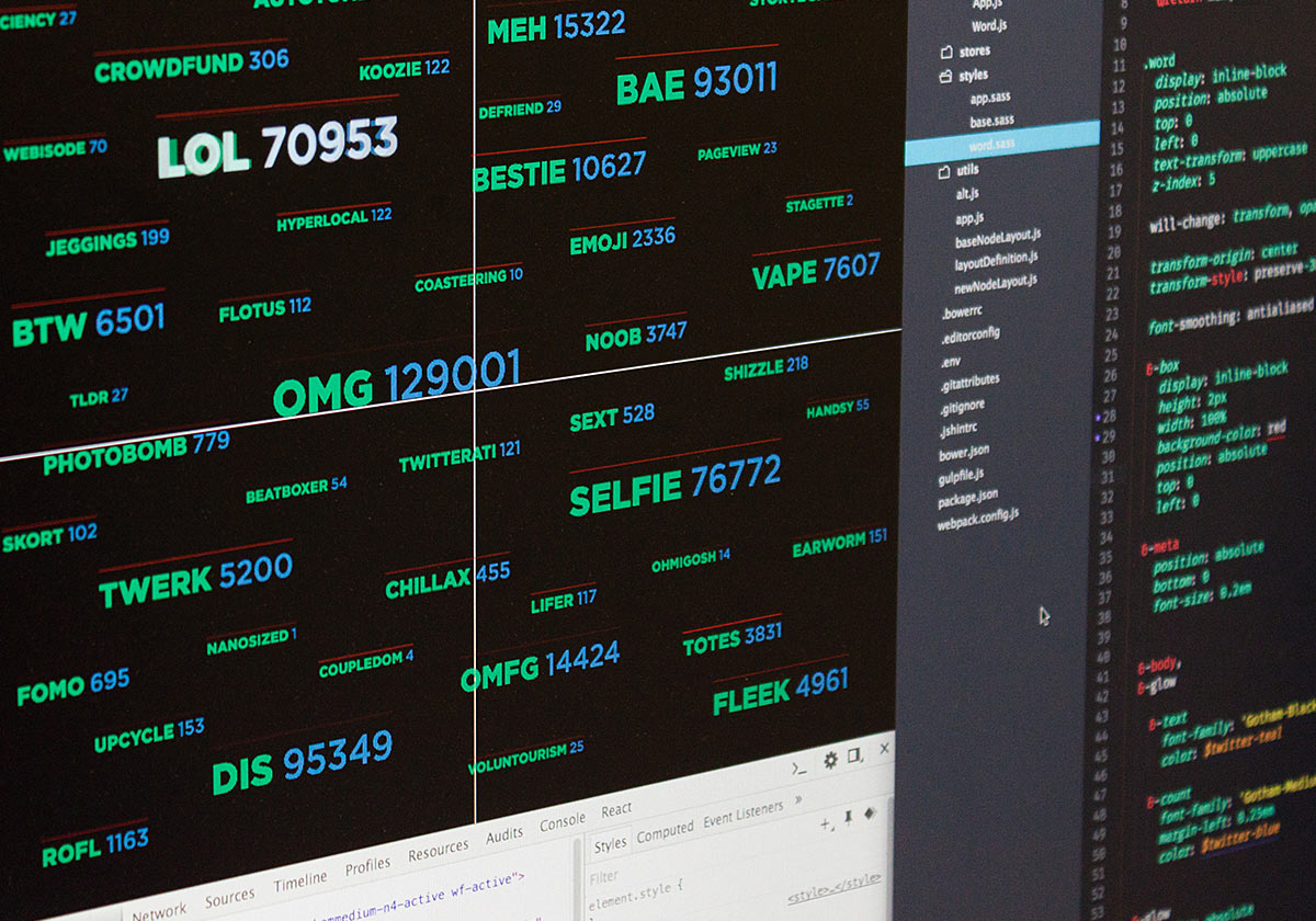 Optimising #WordWatching with browser debug tools.